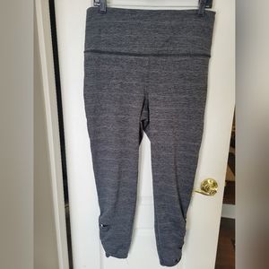 Free People Movement Revolve Cutout Brushed Leggings Heathered Gray Black Large